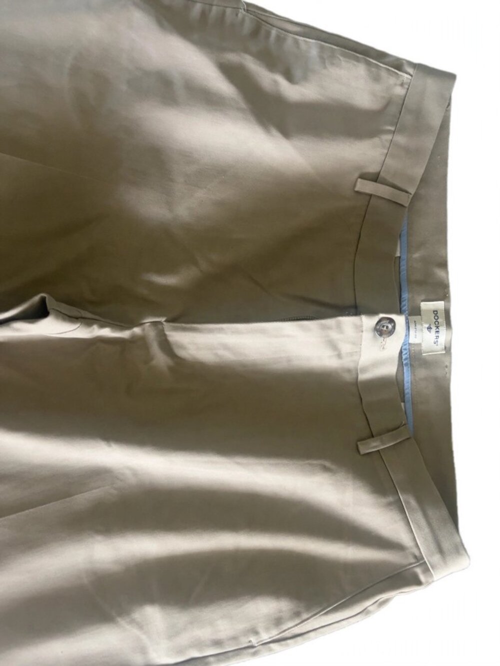 Dockers Athletic Fit Flat Front Pants Men's 38x30 Beige Light Khaki